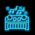 musical toys neon glow icon illustration