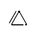 Musical triangle icon. Element of simple music icon for mobile concept and web apps. Isolated Musical triangle icon can be used Royalty Free Stock Photo