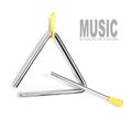 Musical triangle. Royalty Free Stock Photo