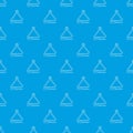 Musical triangle pattern vector seamless blue Royalty Free Stock Photo