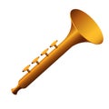 Musical trumpet vector