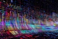 Musical Waves of Abstraction: A Vibrant Sound Background, Depicting Notes and Sound Wave Forms, Generated by AI Royalty Free Stock Photo