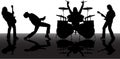 Musicans silhouettes Royalty Free Stock Photo