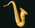 Musicial instrument Saxophone Royalty Free Stock Photo