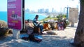 Musician in the ancient port of Jaffa, Tel Aviv Royalty Free Stock Photo