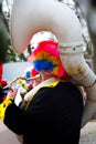 Musician clown playing tuba Royalty Free Stock Photo