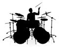 Musician Drummer Silhouette Royalty Free Stock Photo