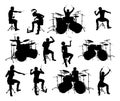 Musician Drummer Silhouettes