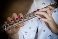 The Musician Flutist Girl Flute Player Royalty Free Stock Photo