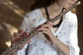 The Musician Flutist Girl Flute Player Royalty Free Stock Photo