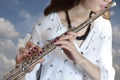 The Musician Flutist Girl Flute Player Royalty Free Stock Photo