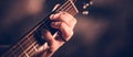 Hand on Guitar Neck Royalty Free Stock Photo