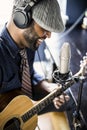Musician Home Recording Royalty Free Stock Photo