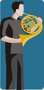 Musician illustration series Royalty Free Stock Photo