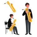 Musician illustration series. Entertainment, perform Royalty Free Stock Photo