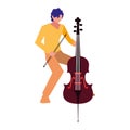 musician man cello playing music Royalty Free Stock Photo