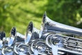 Musician play marching Tuba