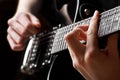 Musician playing guitar Royalty Free Stock Photo