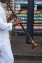 Musician playing with a nadaswaram