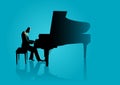 Musician playing piano Royalty Free Stock Photo