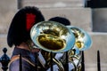 A musician of Royal Band performing during a parade