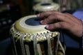 Musician and tabla drums