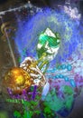 Musician: Trumpet Player (mixed mdia art)