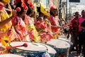 Musicians during the Bahia independence parade in Lapinha neighborhood in Salvador