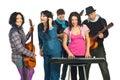 Musicians band Royalty Free Stock Photo