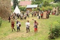 Musicians on The Battle of Budyne Royalty Free Stock Photo