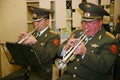 Musicians of a military orchestra.