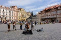 Musicians on Old Town Square, the main square of Prague, Bohemia Royalty Free Stock Photo