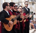 Musicians Outside Market In Loule Portugal Royalty Free Stock Photo