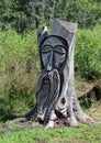 Wood Sculpture In Musicians Park In Kobuleti, Georgia