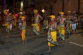Musicians perform along the streets of Kandy during the Esala Perahera in Kandy, Sri Lanka.