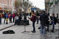 Musicians perform on Bolshaya Pokrovskaya street in Nizhny Novgorod, Russia