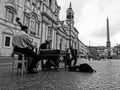 Musicians at Piazza Navona Royalty Free Stock Photo