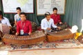 Musicians play traditional Cambodian instruments