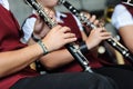 Musicians playing the clarinet