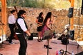 Musicians playing jazz at the local handicraft market in Rojales