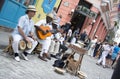 Musicians playing on the street of Havana, Cuba Royalty Free Stock Photo