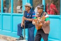 Musicians playing traditional music in Old Havana Royalty Free Stock Photo