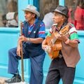 Musicians playing traditional music in Old Havana Royalty Free Stock Photo