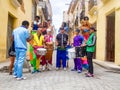 Musicians and street dancers in Old Havana