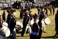 Musicians In Traditional Costumes Inti Raymi 2015 Peru