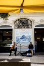 Musicians in the Tree Lined Main Shopping Streets in Funchal Madeira Portugal