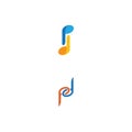Musik note Logo Template vector symbol