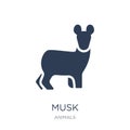 Musk icon. Trendy flat vector Musk icon on white background from Royalty Free Stock Photo