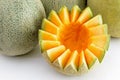Musk Melon cut and cleaned Royalty Free Stock Photo
