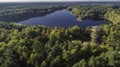 Muskau Arch - a geo park - a babina mine - from a bird`s eye view Royalty Free Stock Photo